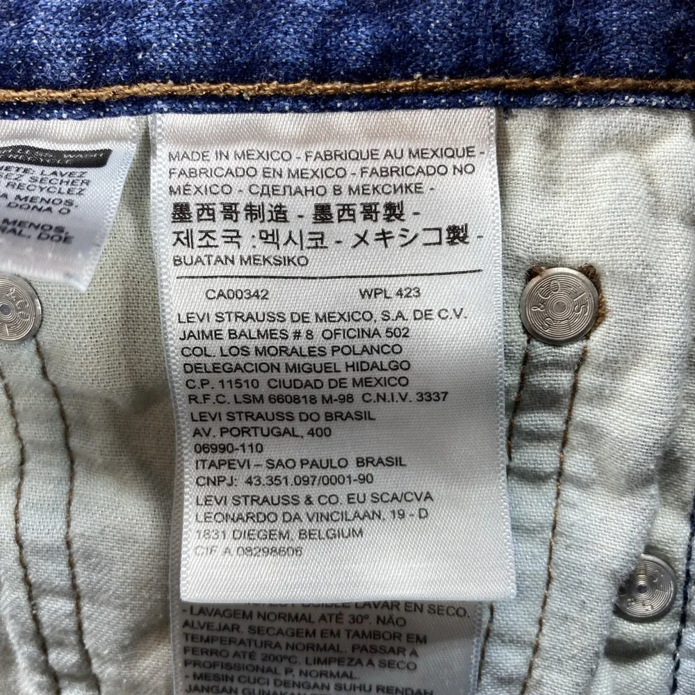 Levis Jeans Mens 31x30 Blue 514‎ Mid Rise Western Cowboy Straight Denim